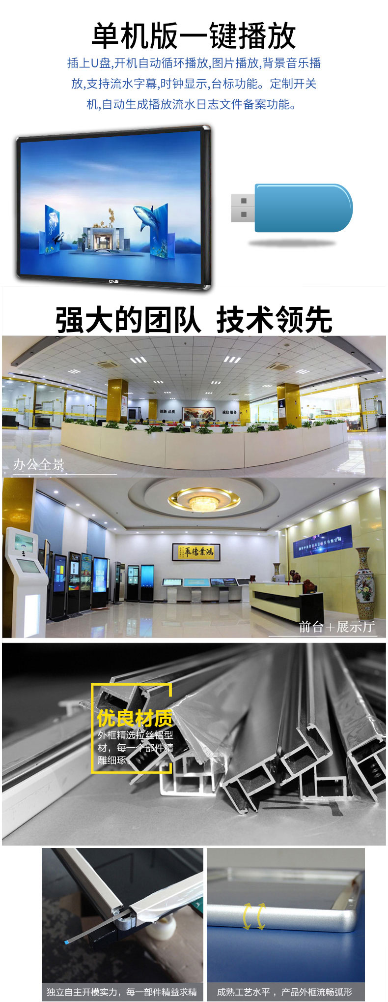 一鍵播放功能，支持自動(dòng)循環(huán)、流水字幕等